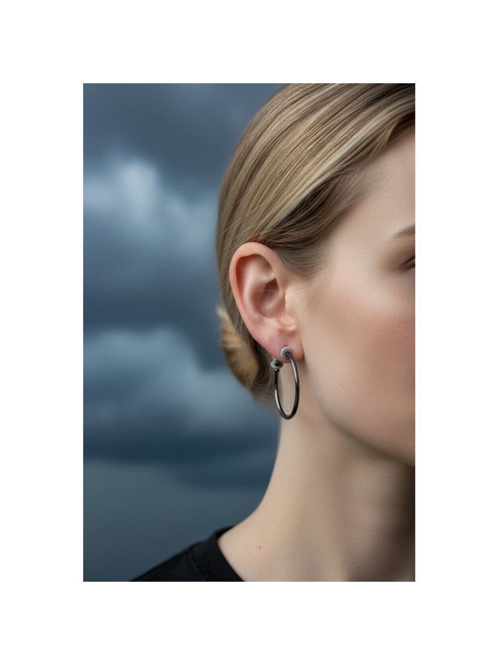 Silver Hoop Earrings NWOT